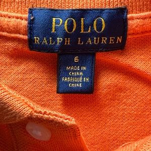 Orange Polo Short sleeve Polo Shirt size boys 6